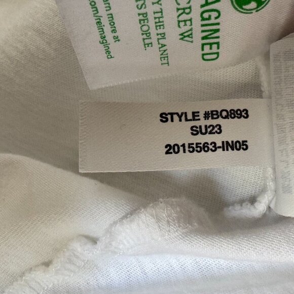 J. Crew Broken in Jersey White Eyelet Embroidered Puff Sleeve T Shirt Size Large - Picture 16 of 17